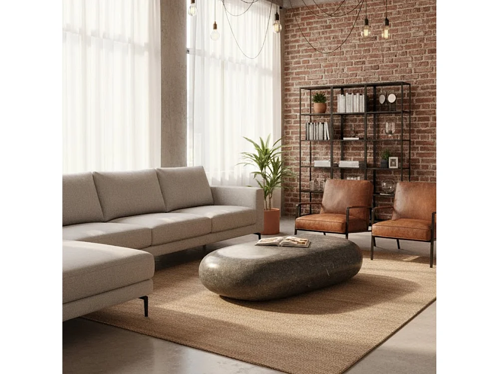 Petram, Tavolino da salotto Grigio (98cm X 52cm H. 27cm)| Duzzle