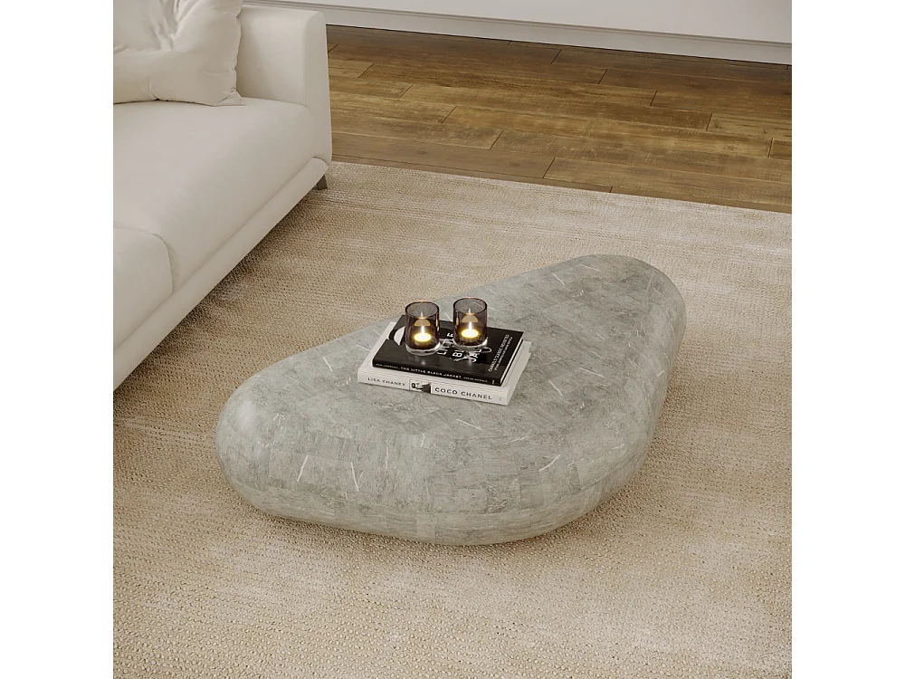 Petram, Tavolino da salotto Grigio (98cm X 52cm H. 27cm)| Duzzle