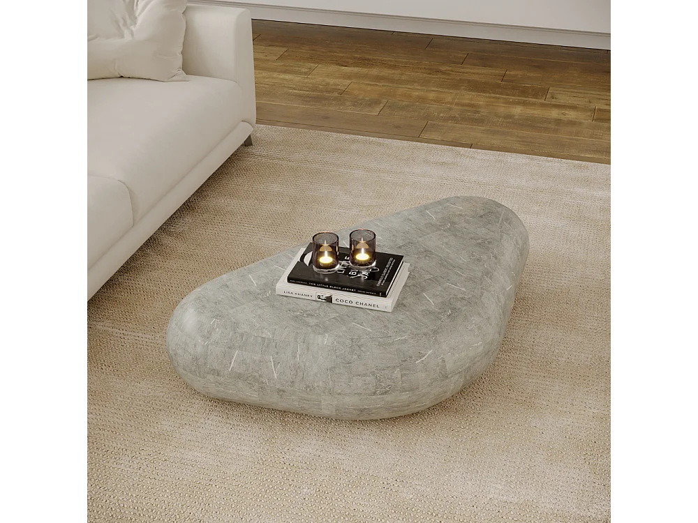 Petram, Tavolino da salotto Grigio (98cm X 52cm H. 27cm)| Duzzle