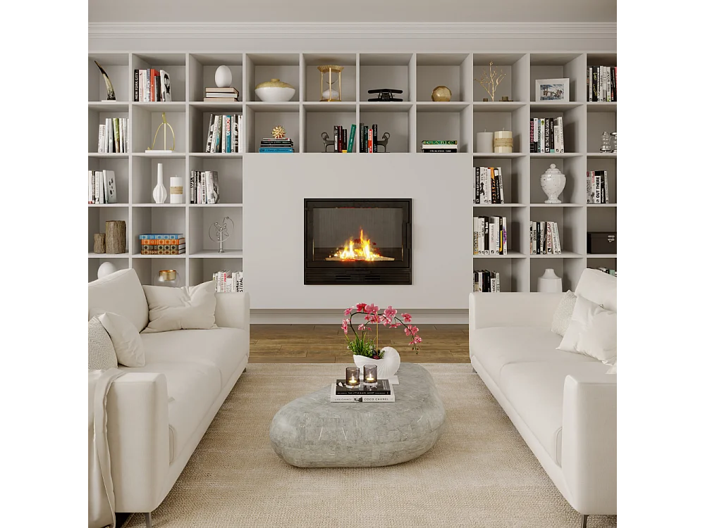 Petram, Tavolino da salotto Grigio (98cm X 52cm H. 27cm)