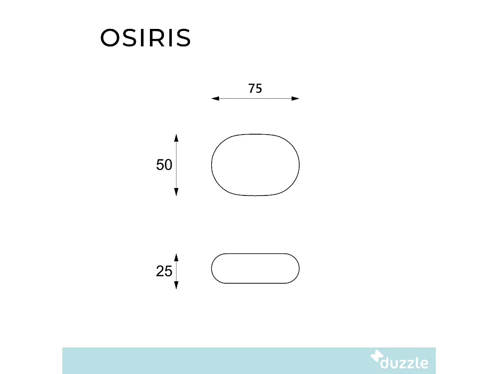 Osiris, Tavolino da salotto Beige (75cm X 50cm H. 27cm)| Duzzle