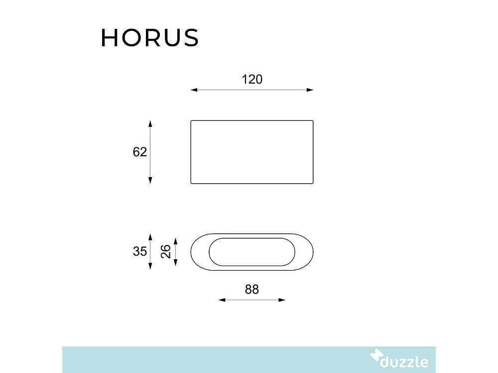 Horus, Tavolino da salotto / Porta tv Beige (62cm X 120cm H. 35cm)| Duzzle