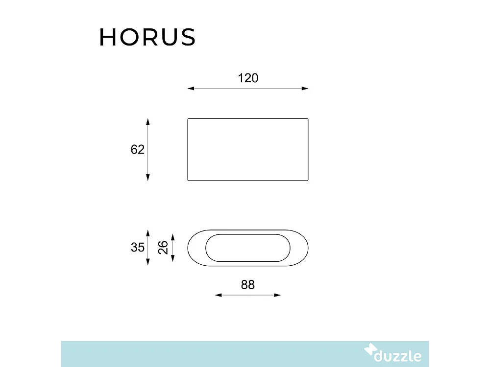 Horus, Tavolino da salotto / Porta tv Beige (62cm X 120cm H. 35cm)| Duzzle