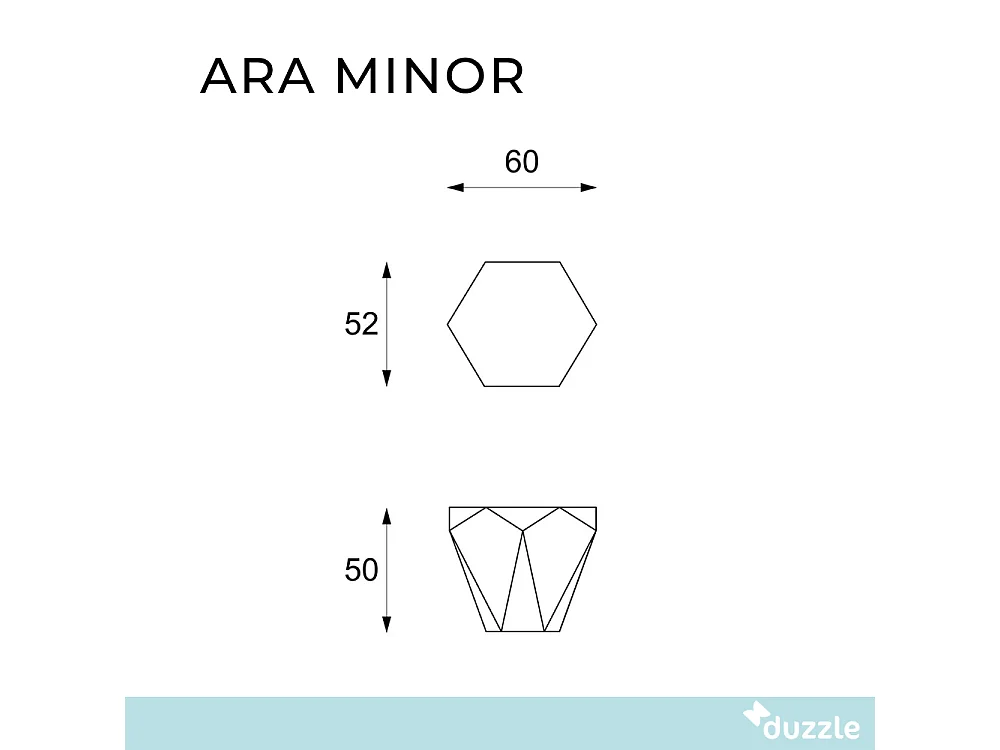 Ara minor, Tavolino da salotto Grigio (60cm X 60cm H. 50cm)| Duzzle