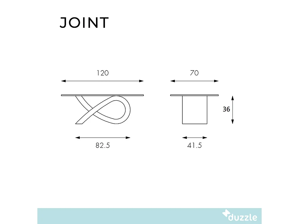 Joint, Tavolino da salotto Beige (70cm X 120cm H. 36cm)| Duzzle