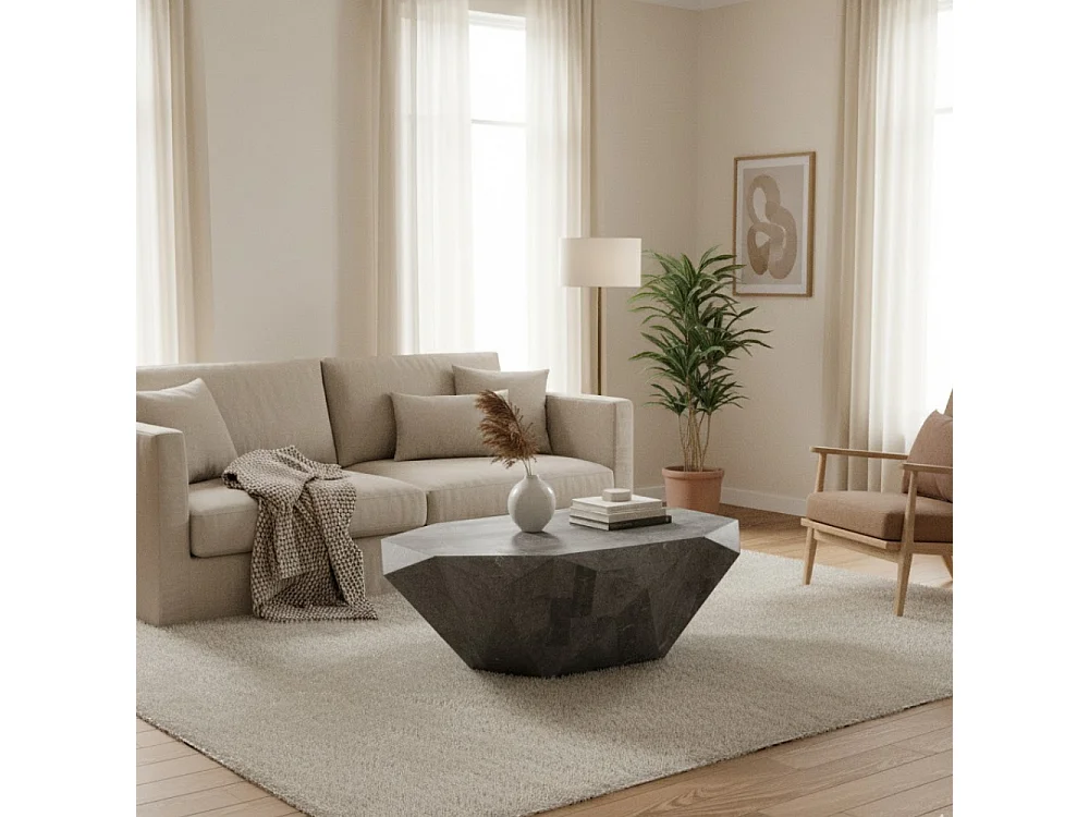 Ara major, Tavolino da salotto Grigio (70cm X 120cm H. 40cm)| Duzzle