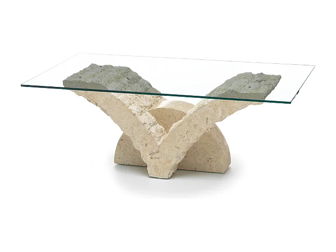 Vigor, Tavolino da salotto Beige (70cm X 120cm H. 40cm)