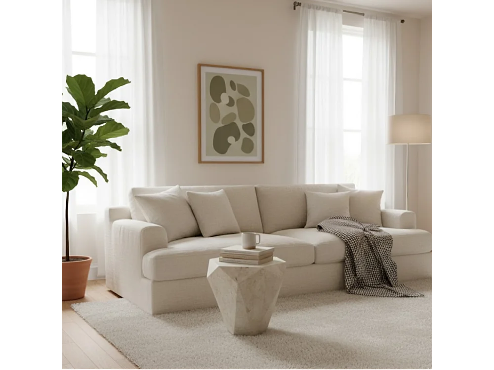 Ara minor, Tavolino da salotto Beige (60cm X 60cm H. 50cm)| Duzzle