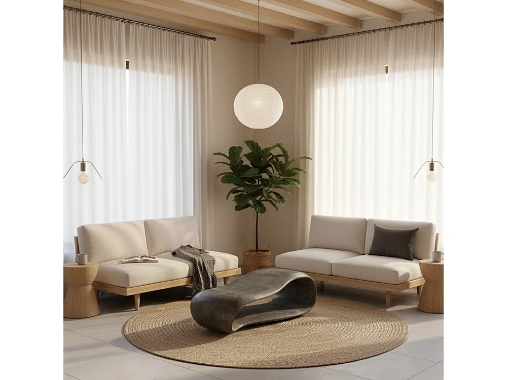 Focale, Tavolino da salotto Grigio (60cm X 123cm H. 34cm)| Duzzle