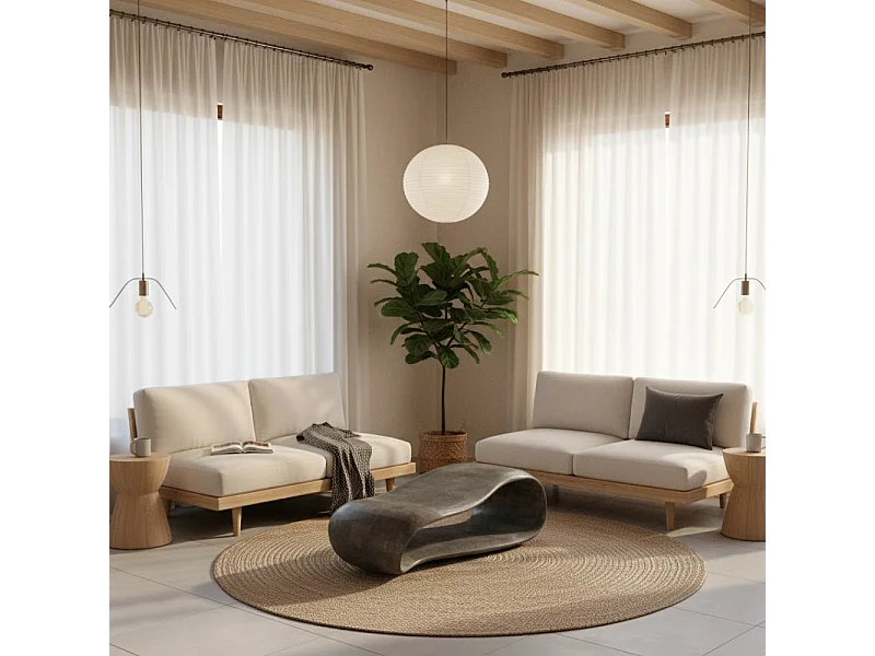 Focale, Tavolino da salotto Grigio (60cm X 123cm H. 34cm)