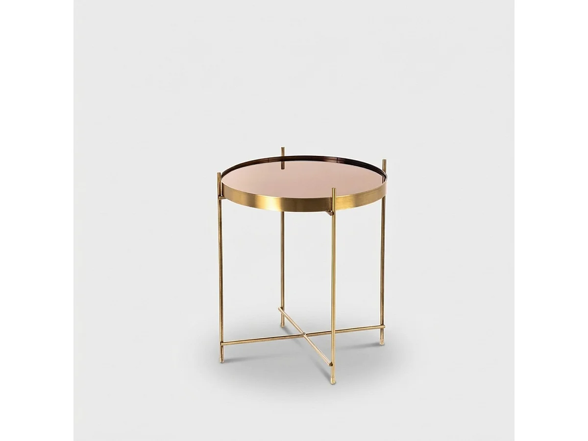 Couchtisch aus gehärtetem Glas und Metall Elegant