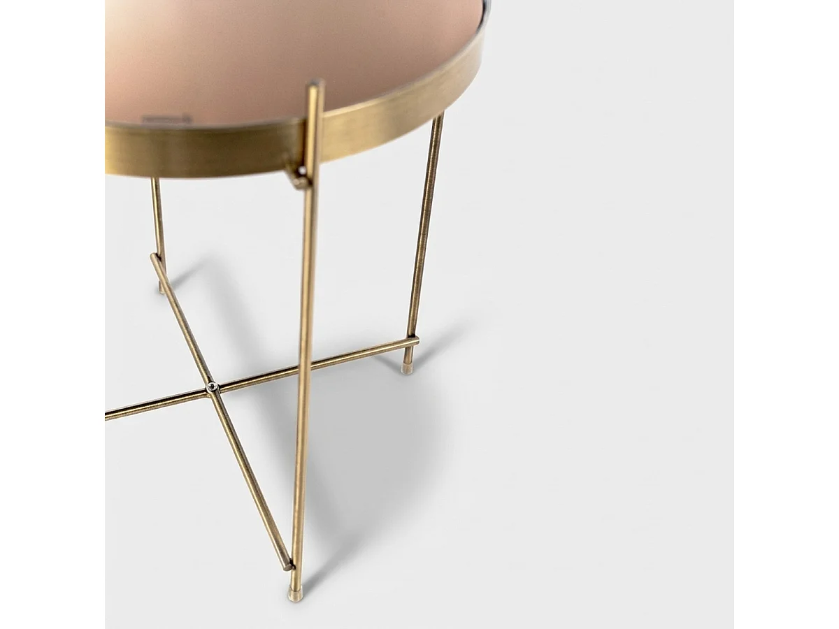 Couchtisch aus gehärtetem Glas und Metall Elegant