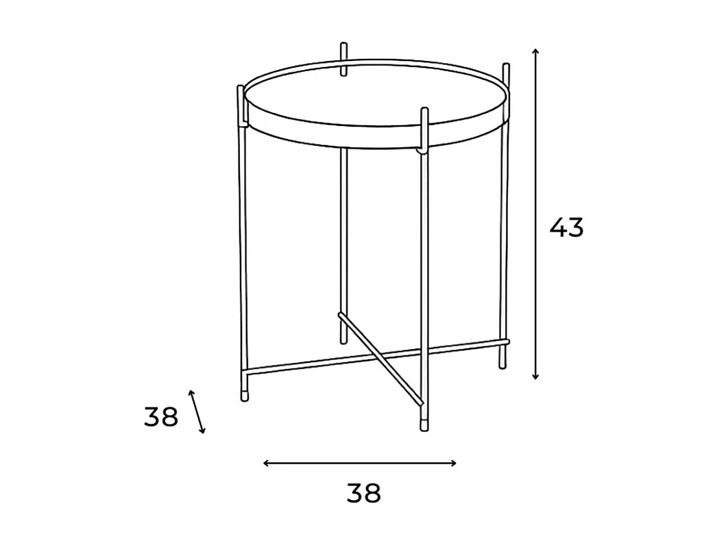 Couchtisch aus gehärtetem Glas und Metall Elegant