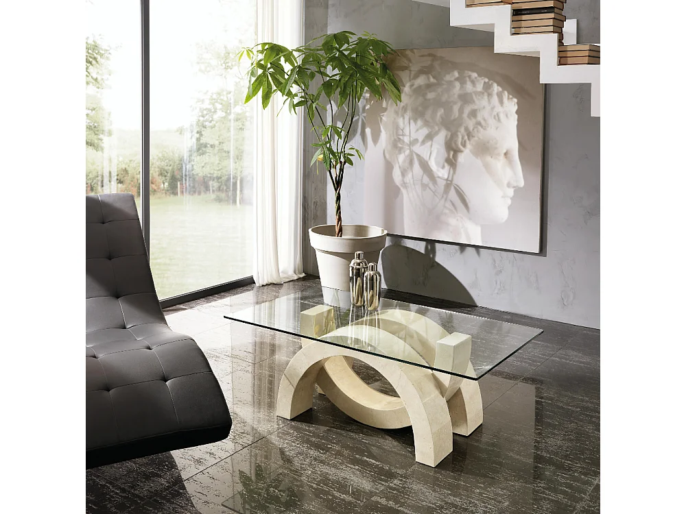 Connectio, Tavolino da salotto Beige (70cm X 120cm H. 41cm)| Duzzle