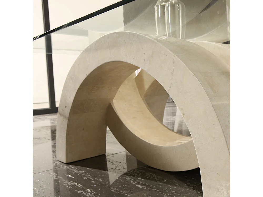 Connectio, Tavolino da salotto Beige (70cm X 120cm H. 41cm)| Duzzle