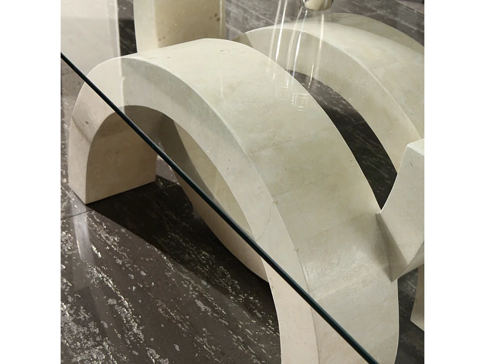 Connectio, Tavolino da salotto Beige (70cm X 120cm H. 41cm)| Duzzle