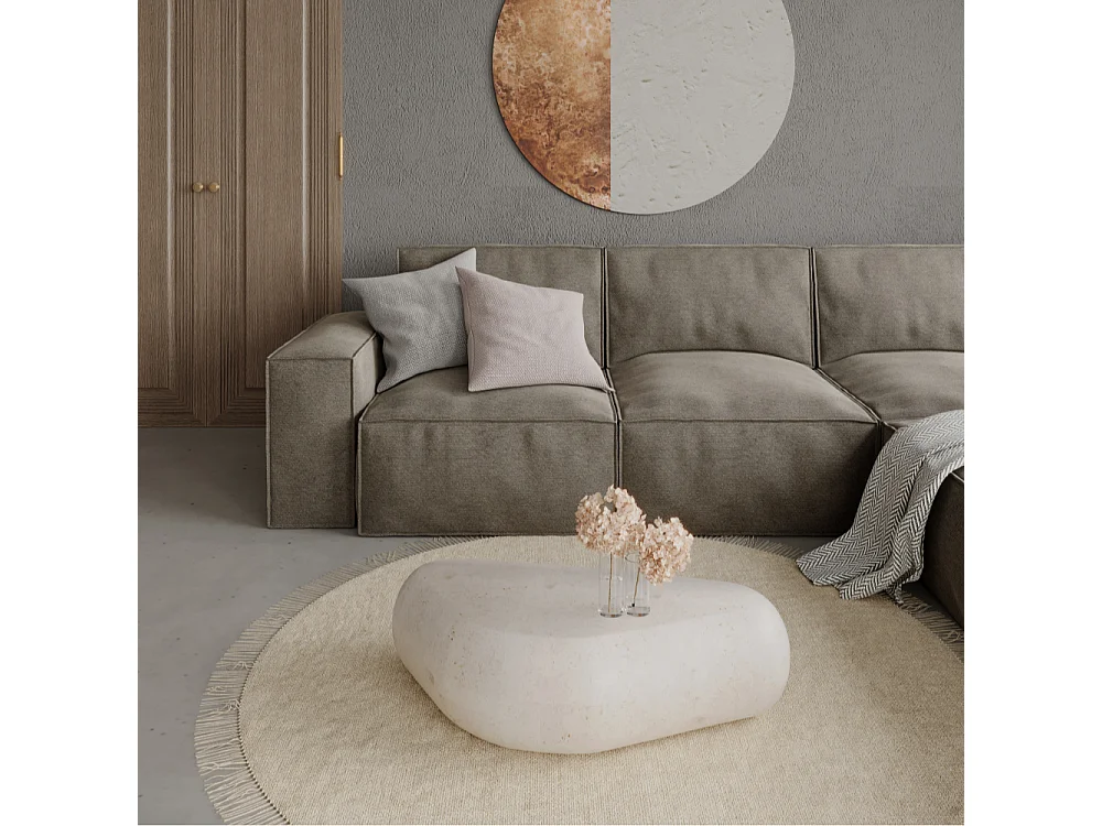 Petrus, Tavolino da salotto Beige (123cm X 74cm H. 27cm)| Duzzle