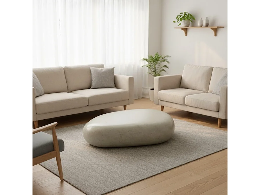 Petrus, Tavolino da salotto Beige (123cm X 74cm H. 27cm)| Duzzle