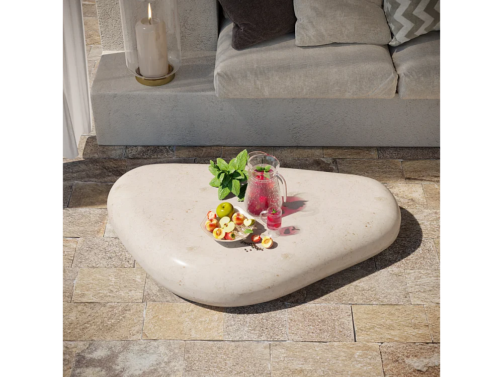 Petrus, Tavolino da salotto Beige (123cm X 74cm H. 27cm)| Duzzle