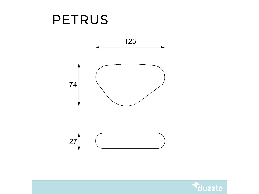 Petrus, Tavolino da salotto Beige (123cm X 74cm H. 27cm)| Duzzle