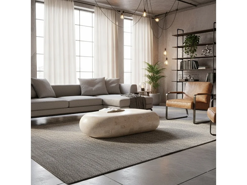 Petram, Tavolino da salotto Beige (98cm X 52cm H. 27cm)| Duzzle