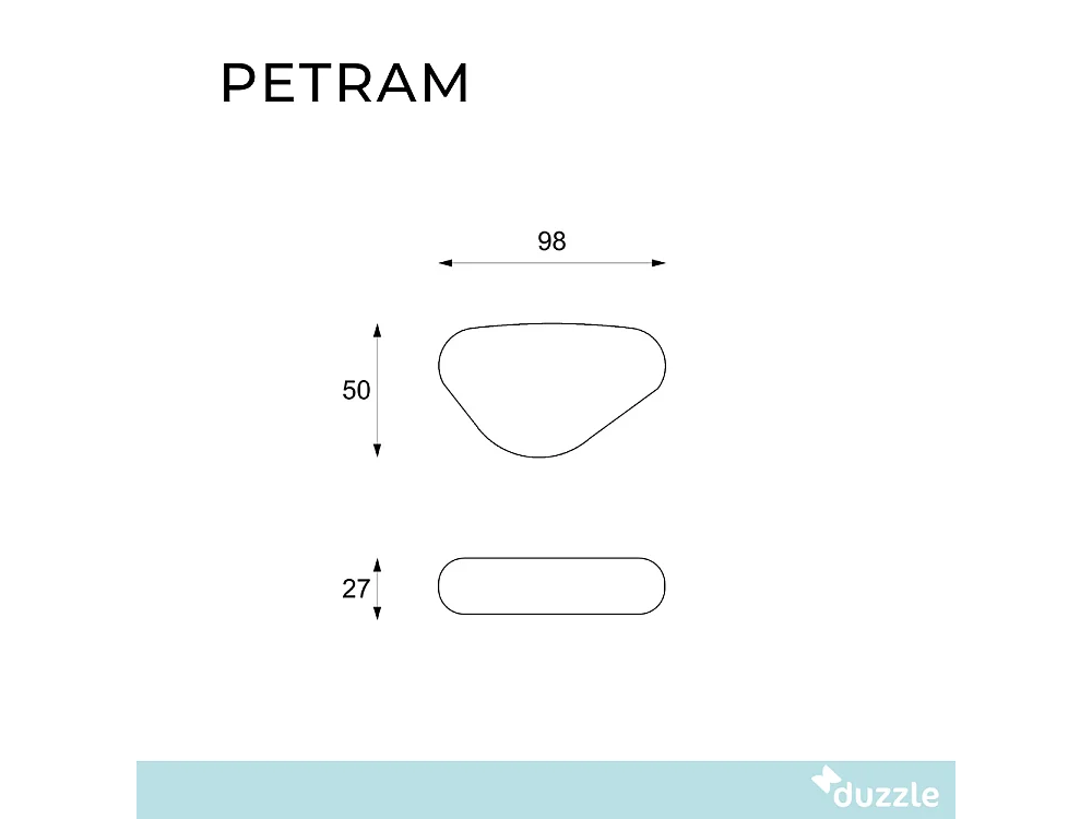 Petram, Tavolino da salotto Beige (98cm X 52cm H. 27cm)| Duzzle