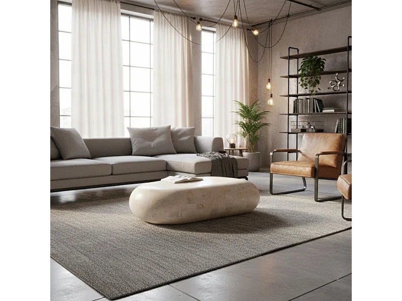 Petram, Tavolino da salotto Beige (98cm X 52cm H. 27cm)