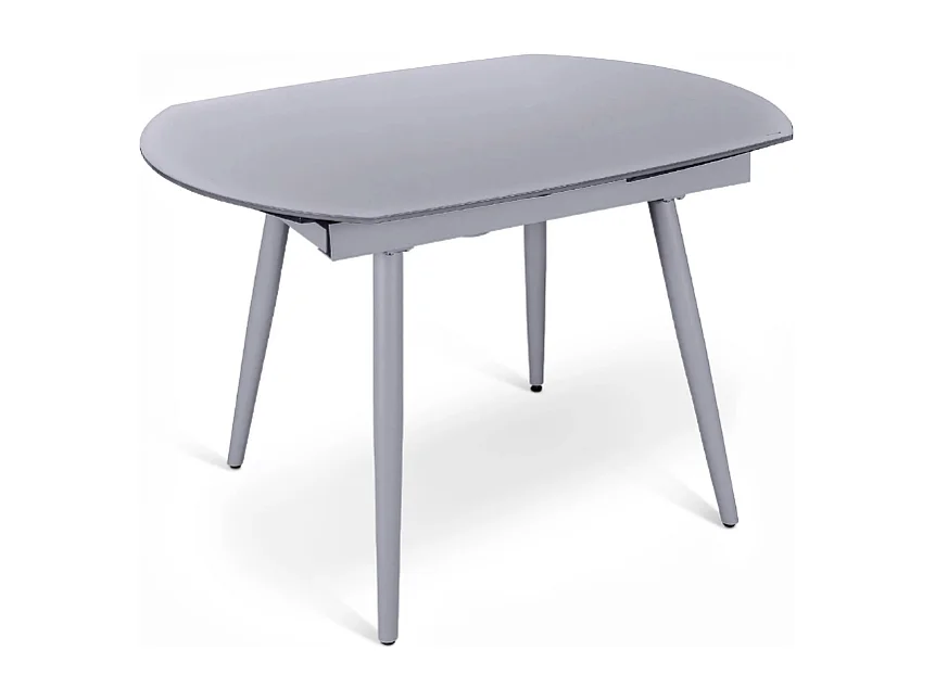 Tavolo da pranzo allungabile in vetro temperato grigio Ricky 120-180x90 cm fino a 8 posti | Duzzle