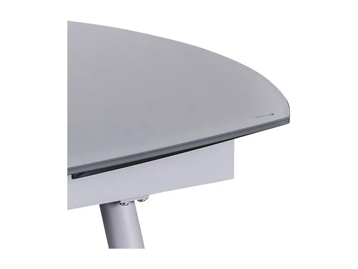 Tavolo da pranzo allungabile in vetro temperato grigio Ricky 120-180x90 cm fino a 8 posti | Duzzle