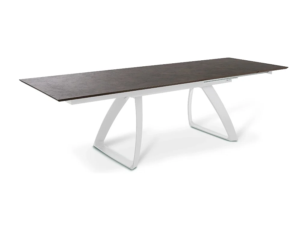 Grayson, Tavolo allungabile con top in HPL su MDF Ruggine (90cm X 170/270cm H. 76cm)