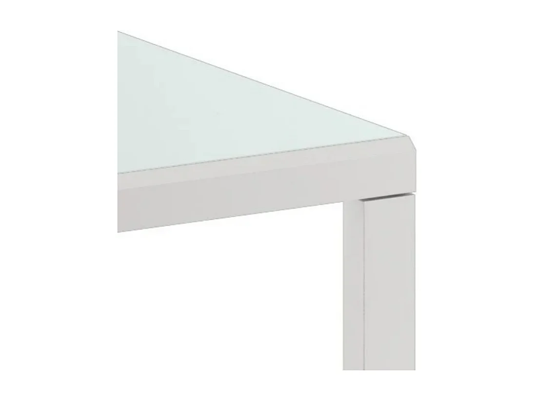 Tavolo da pranzo allungabile in vetro temperato bianco Bryant 90-163,5x90 cm fino a 8 posti | Duzzle
