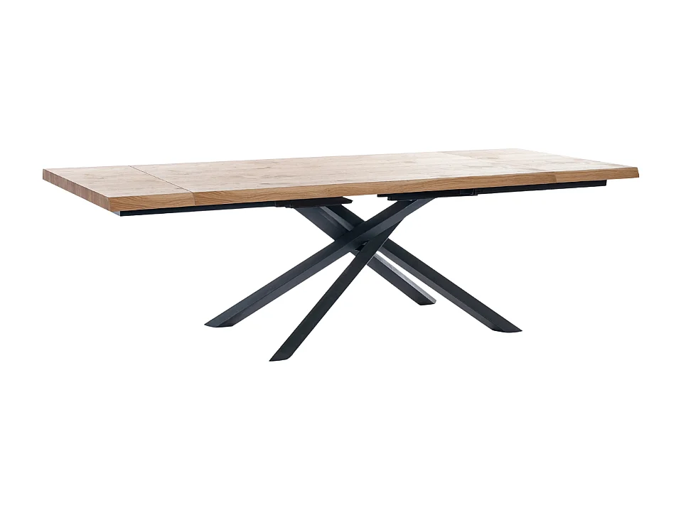Tavolo da pranzo allungabile in legno impiallacciato rovere naturale Blake 200-300x100 cm fino a 12 posti Made in Italy | Duzzle