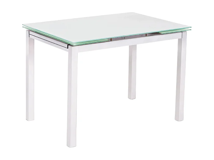 Tavolo da pranzo allungabile in vetro temperato bianco Arden 110-170x75 cm fino a 8 posti | Duzzle