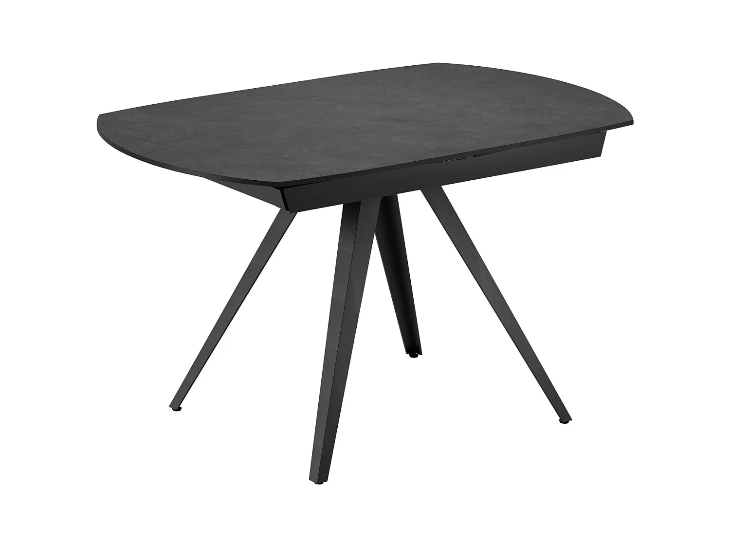 Glide,  Tavolo allungabile con top in ceramica con gambe in metallo verniciato. Allunghe interne in ceramica. (90cm X 120-180cm H. 75cm)| Duzzle