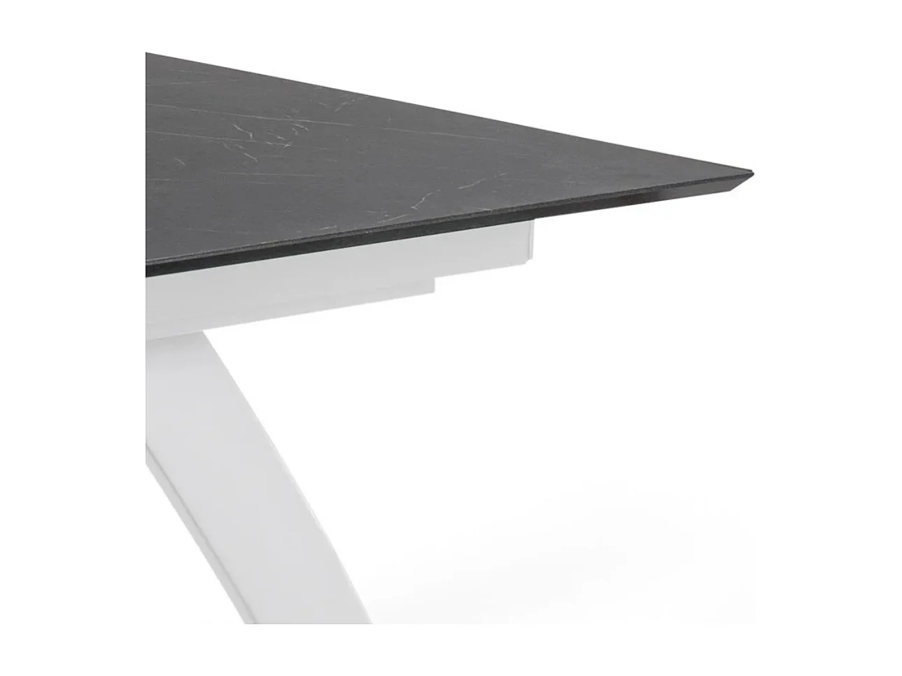 Tavolo da pranzo allungabile in HPL effetto marmo nero Grayson 170-270x90 cm fino a 12 posti Made in Italy | Duzzle