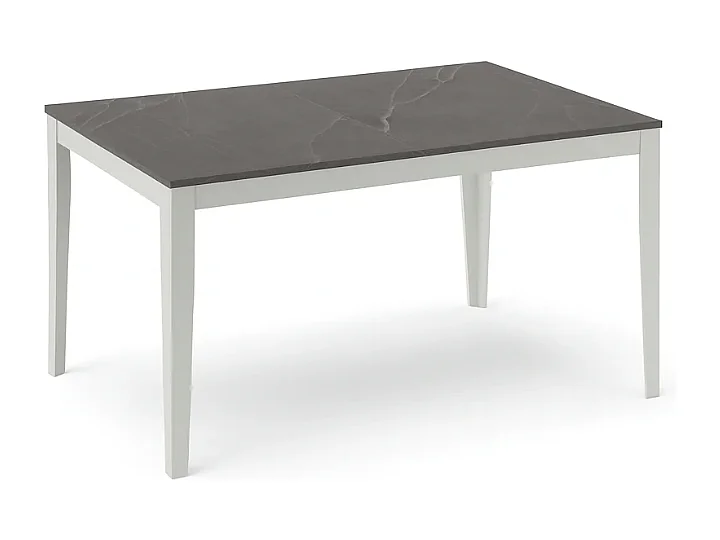 Tavolo da pranzo allungabile effetto marmo antracite Moon 130-290x80 cm fino a 12 posti Made in Italy | Duzzle