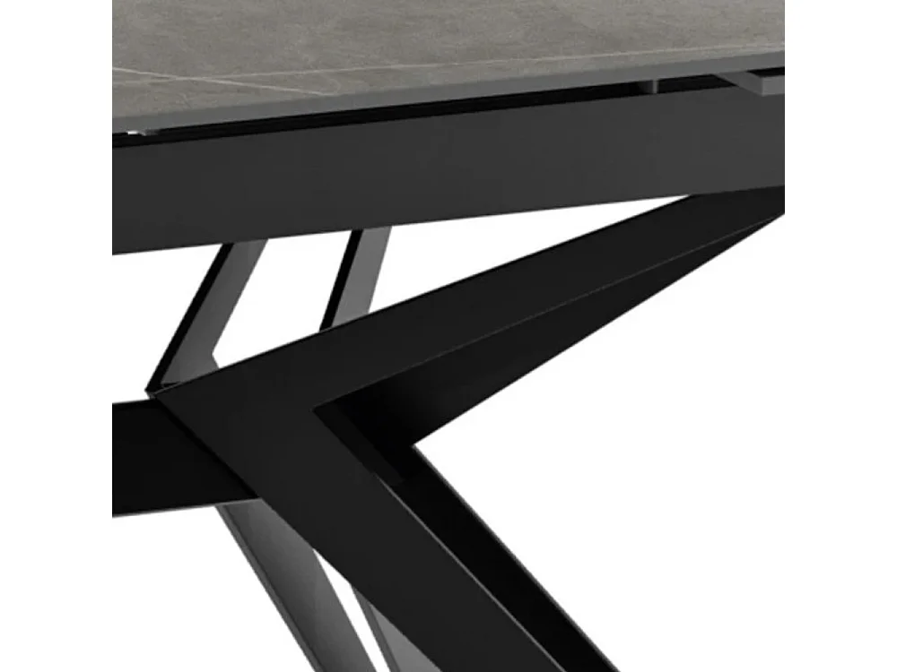 Tavolo da pranzo allungabile in ceramica effetto marmo grigio Iulius 160-240x90 cm fino a 10 posti | Duzzle