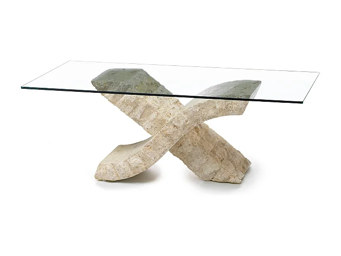 Ics, Tavolino da salotto Beige (70cm X 120cm H. 40cm)| Duzzle