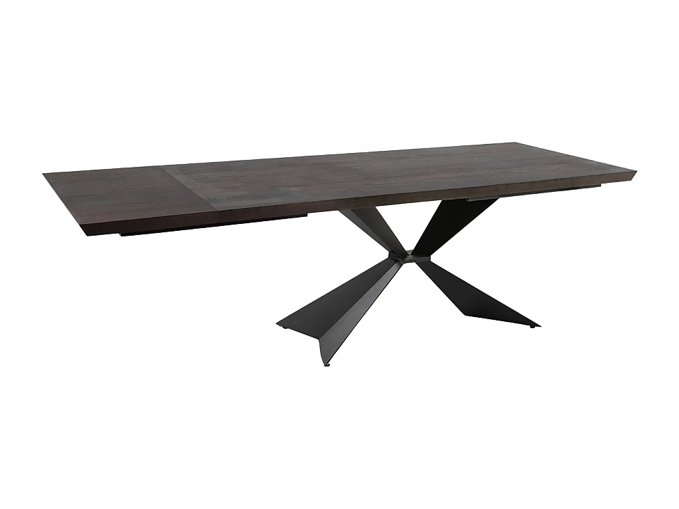 Tavolo da pranzo allungabile in legno impiallacciato rovere termocotto Taurus 200-300x100 cm fino a 12 posti Made in Italy | Duzzle