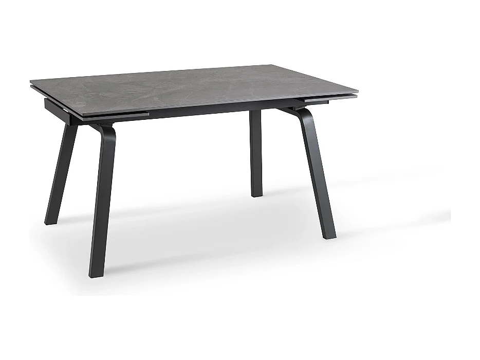 Cosmo, Tavolo allungabile con top in ceramica Marmo grigio (80cm X 140/200cm H. 76cm)