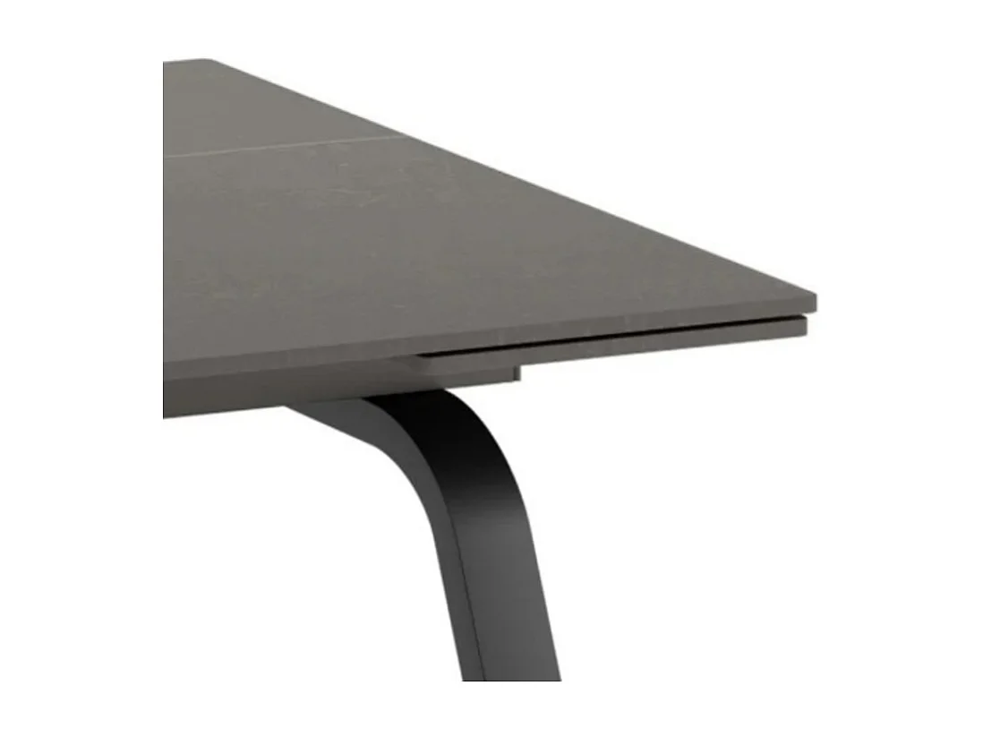 Cosmo, Tavolo allungabile con top in ceramica Marmo grigio (80cm X 140/200cm H. 76cm)