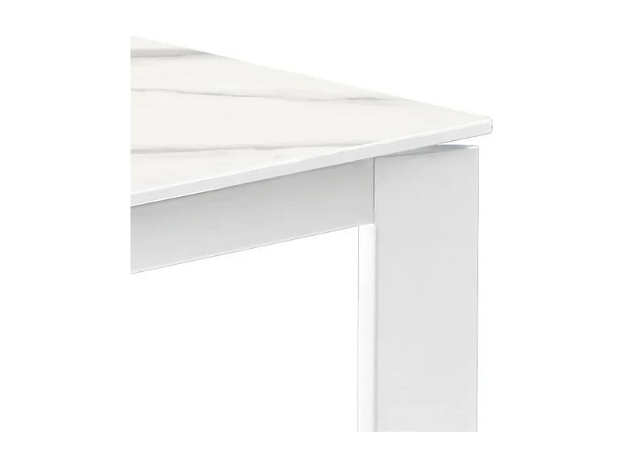 Book, Tavolo allungabile con top in ceramica Marmo bianco (90cm X 140 /190cm H. 76cm)| Duzzle