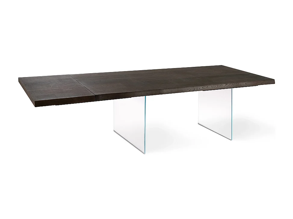 Tavolo da pranzo allungabile in legno impiallacciato rovere termocotto Forest 200-300x100 cm fino a 12 posti Made in Italy | Duzzle