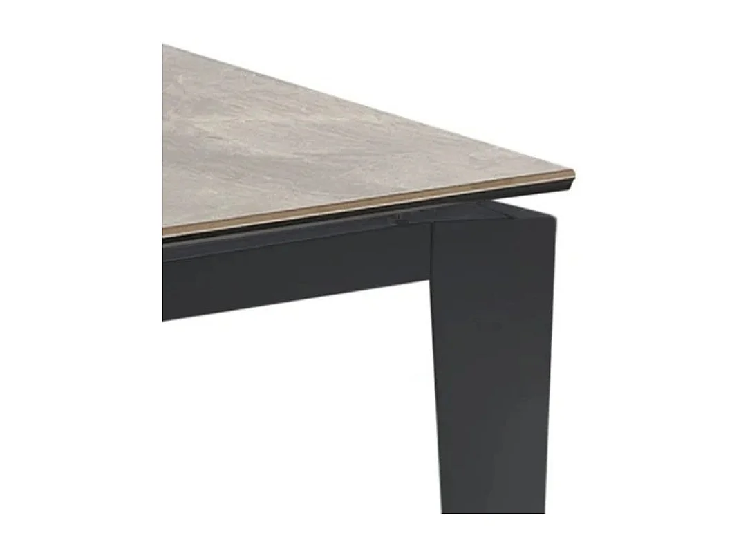 Tavolo da pranzo allungabile in ceramica su vetro effetto marmo grigio Majolica 120-170x80 cm fino a 8 posti | Duzzle