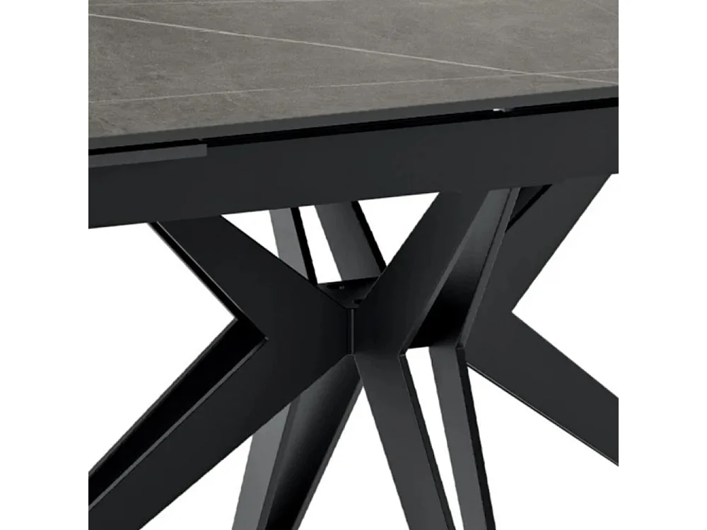 Tavolo da pranzo allungabile in ceramica effetto marmo grigio Caesar 160-240x90 cm fino a 10 posti | Duzzle