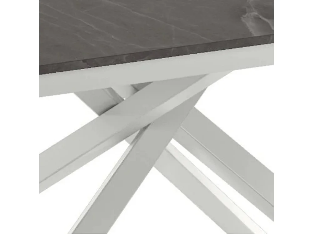 Tavolo da pranzo allungabile effetto marmo grigio Pluto 140-190x90 cm fino a 8 posti Made in Italy | Duzzle