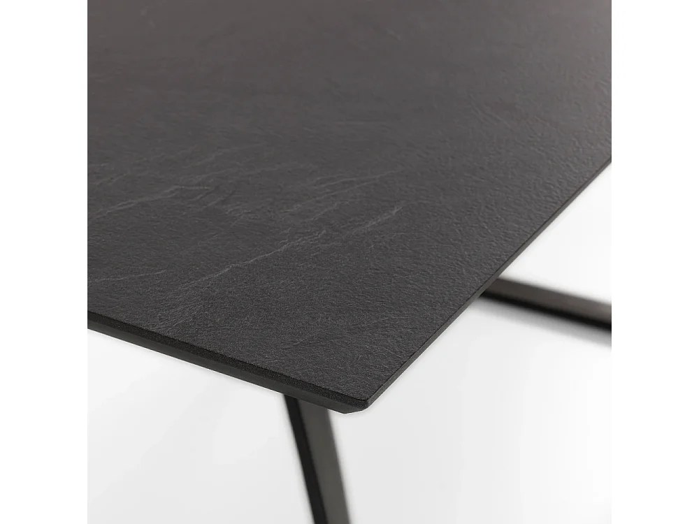 Tavolo da pranzo allungabile in HPL grigio scuro Grayson 170-270x90 cm fino a 12 posti Made in Italy | Duzzle