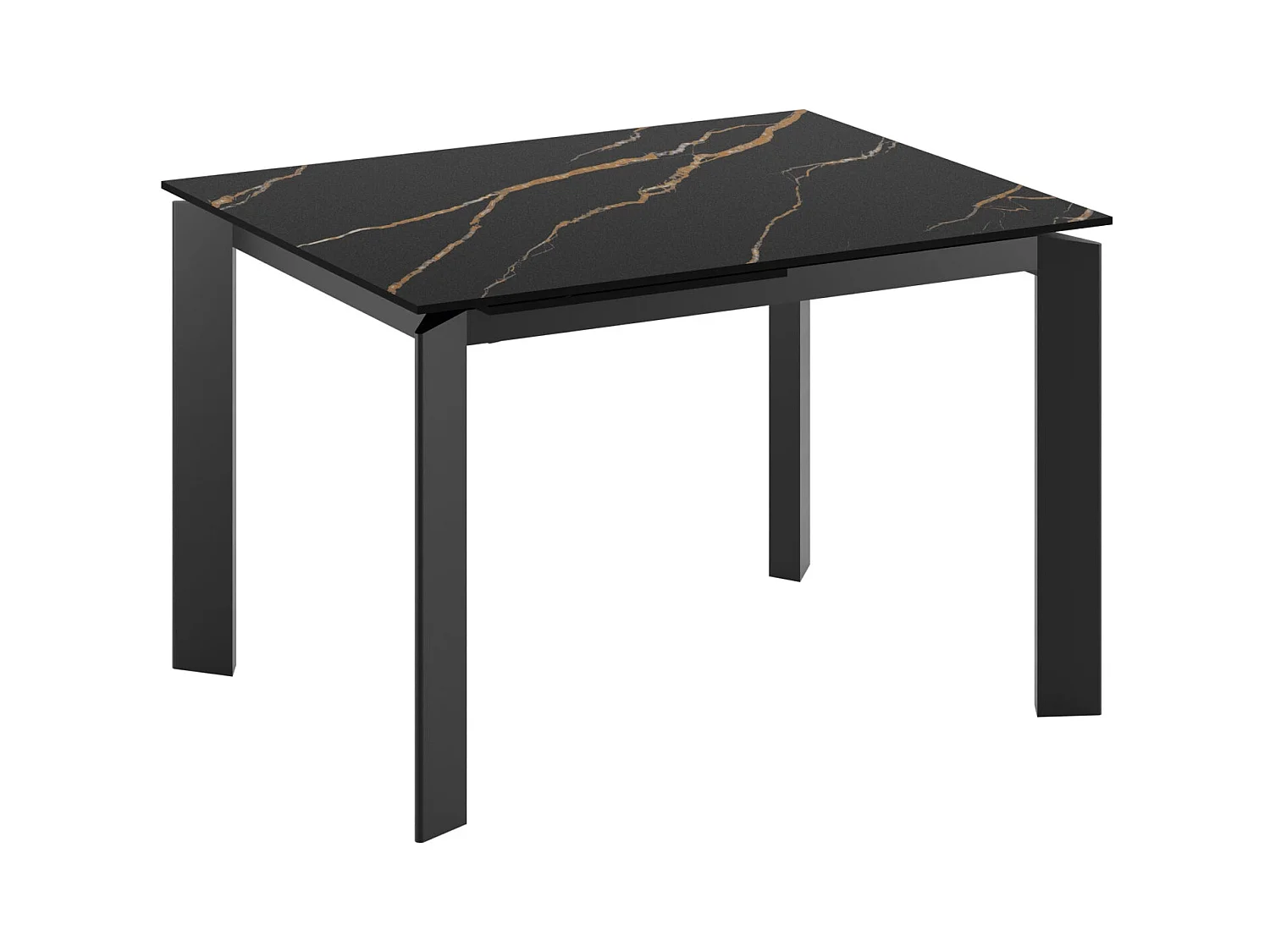 Task,  Tavolo allungabile con top in ceramica con gambe in metallo verniciato. Allunghe interne. (80cm X 120-170cm H. 75cm)| Duzzle