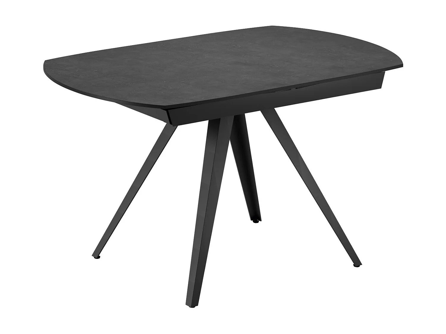 Spin,  Tavolo allungabile con top in ceramica con gambe in metallo verniciato. Allunghe interne. (90cm X 140-200cm H. 75cm)| Duzzle