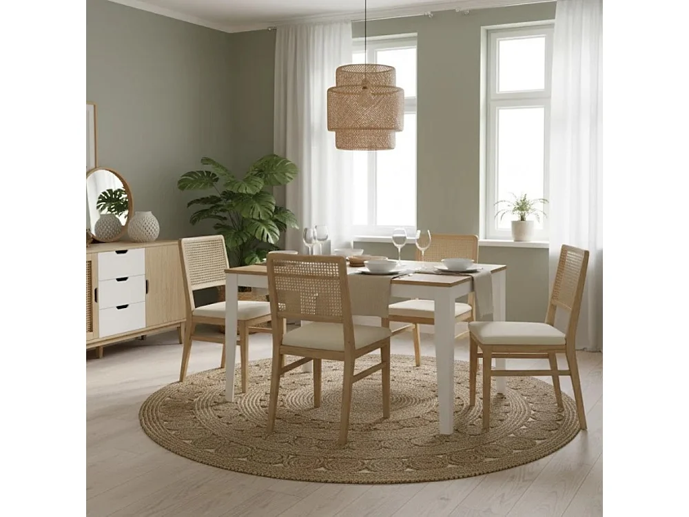 Moon,  Tavolo allungabile con top in melaminico Rovere (80cm X 130/290cm H. 76cm) Made in Italy